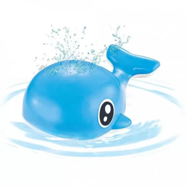 Interactive swimming whale toy with light effect